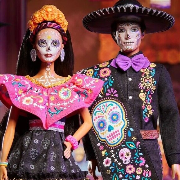 Barbie Dia De Los Muertos Ken Barbie Dolls 2021 New In Box Set